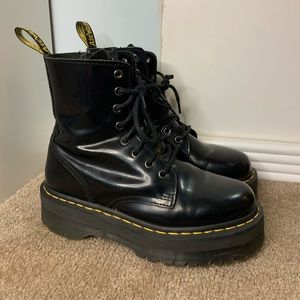 Black, platformed Doc Martens, Size UK 5, USM 6, USL 7, EU 38